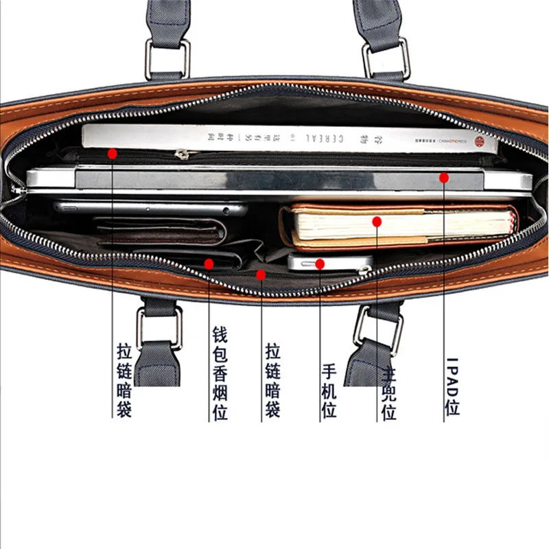남성용 하이 엔드 크로스바디 서류 가방, 대용량 싱글 숄더백, 캐주얼 비즈니스 핸드백 가죽 서류 가방