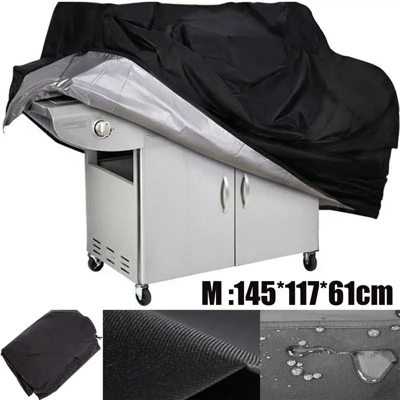 Outdoor tools BBQ Grill Cover Waterproof Heavy Duty Patio Outdoor Oxford Barbecue Smoker Grill Cover Outdoor Barbecue Hood