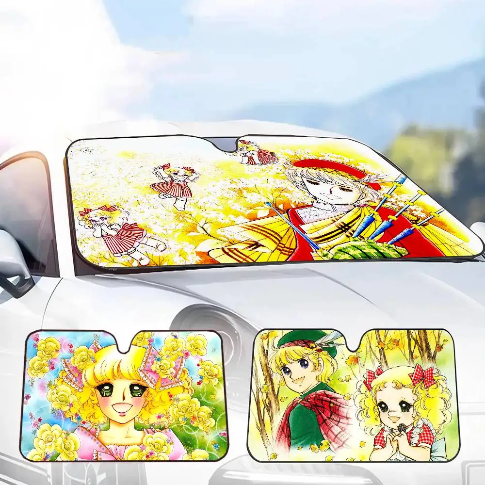 

Anime C-Candy Car Window Sun Shade Windshield Anti-UV Protection Front Rear Windshield Block Cover Visor Accessories