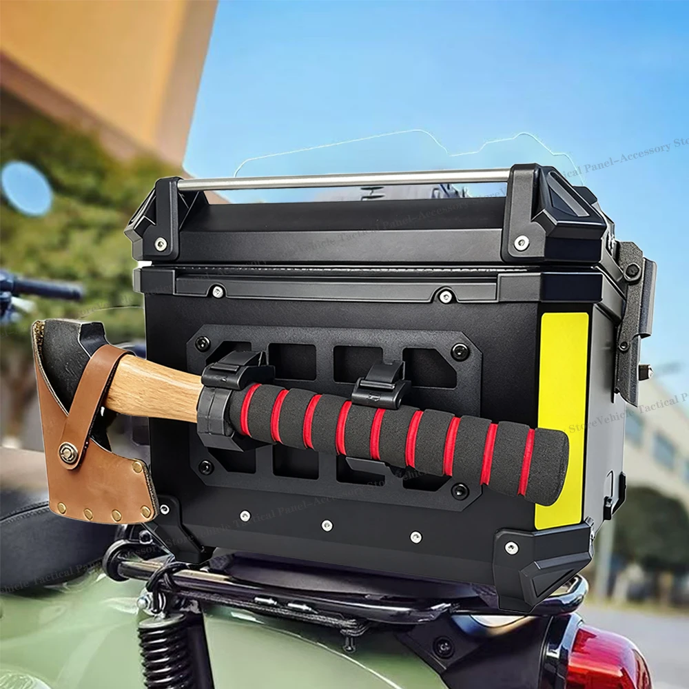 แผงโมลล์สำหรับกล่องเก็บของท้ายรถมอเตอร์ไซค์ สแตนเลส กันน้ำ แบบยุทธวิธี/อเนกประสงค์ กล่องข้างแบบโมดูลาร์