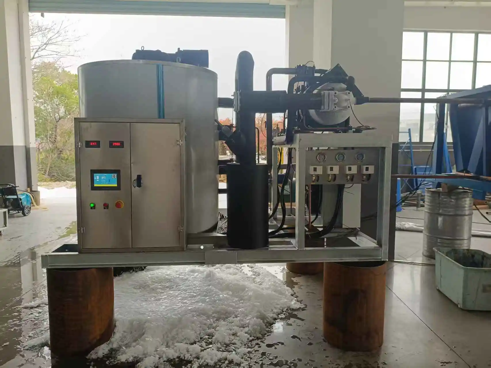 Industrial Flake Ice Machine Fully Automatic Flake Ice Machine 12-ton Meat Processing Plant Chemical And Chemical Industry