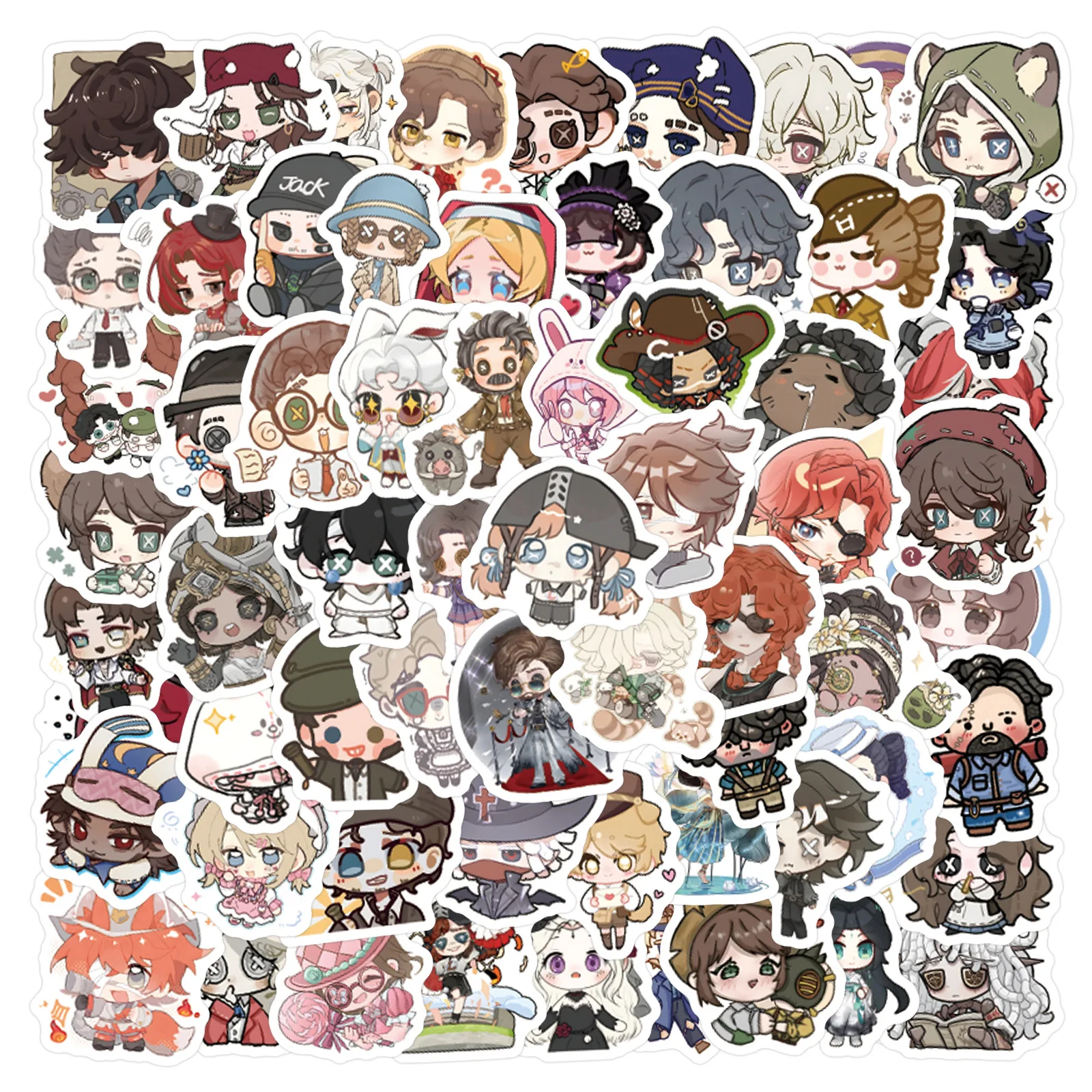 

10/30/50/100Pcs Identity V Survivors Cartoon Q-version Decorative Stickers DIY Guitar Refrigerator Phone Water Cup Skateboard