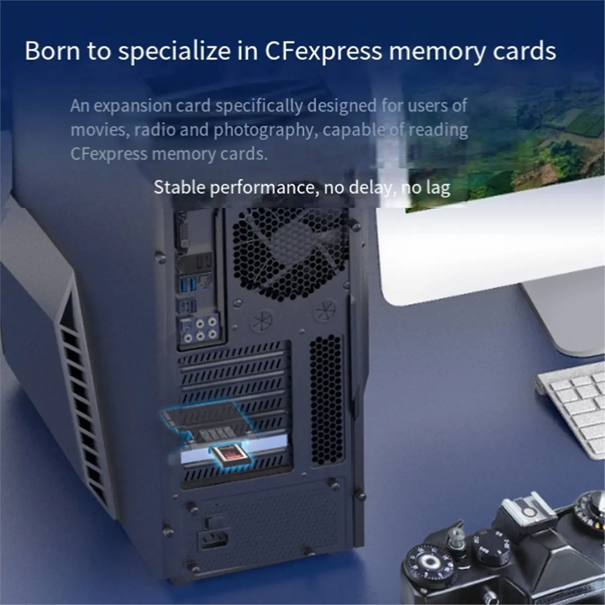 

Модуль-конвертер PCI-E X4, адаптер для чтения карт CPexpress Type B, не требует драйверов, для карт памяти CFexpress Type B, PCIE