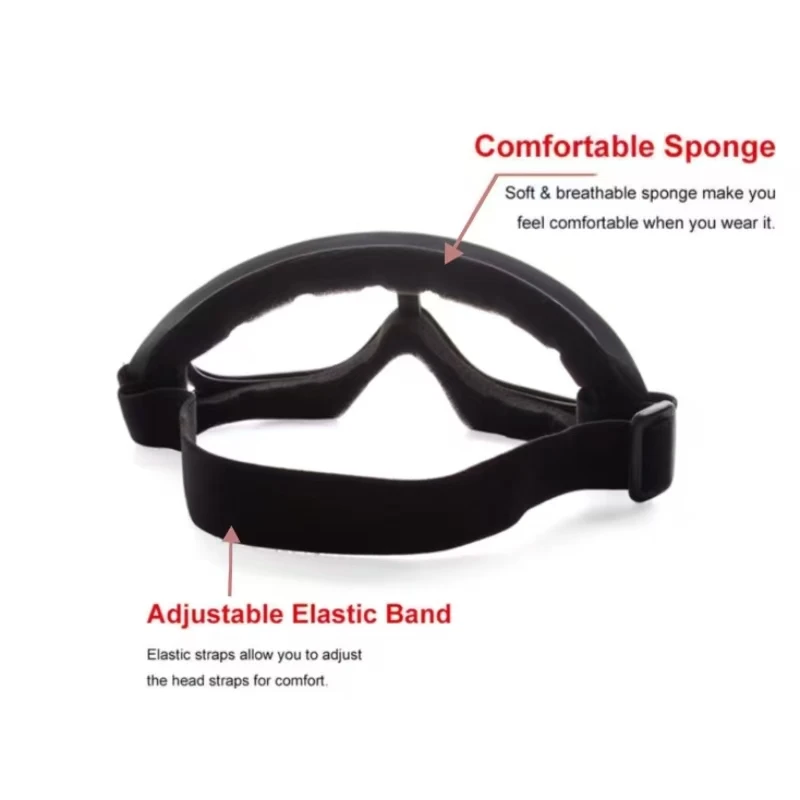 Tactical Goggles Skydiving Skateboarding Skiing Dirt Bike Goggles Windproof Dust-proof Anti-Fog UV Protection Eye Goggle image 4