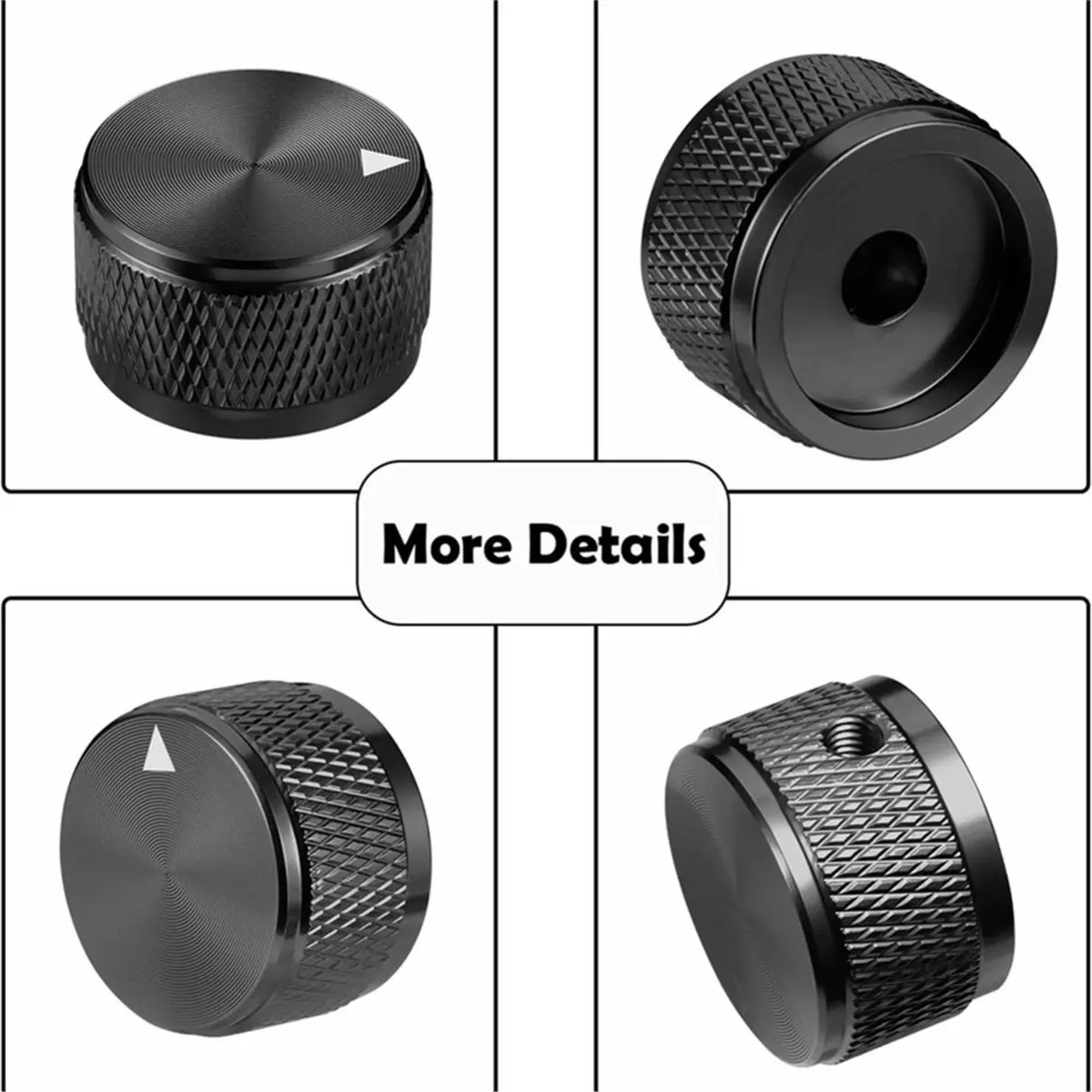 AA80 3Pcs Aluminum Guitar Knobs, Guitar Volume and Pitch Control Knobs, for Electric Guitar