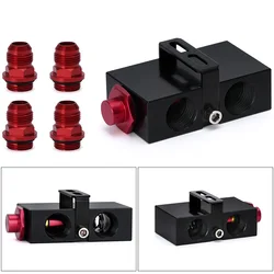 Oil Filter Sandwich Adaptor With In- Line Oil Thermostat Sandwich With Thermostat AN10 Fitting Adapter