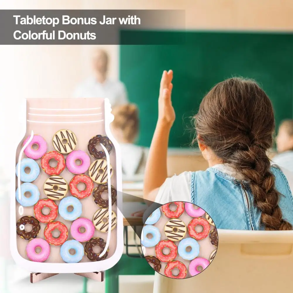 Positive Encouragement for Children Boys Girls Reward Jar Classroom Doughnut Reward Jar Engaging Bulletin for Potty for Kids