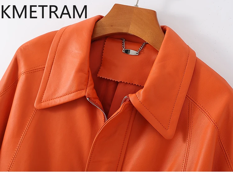 100% strato superiore giacche di pelle di pecora donna casual giacca corta in vera pelle 2025 nuovo in capispalla autunno abbigliamento donna arrivoات