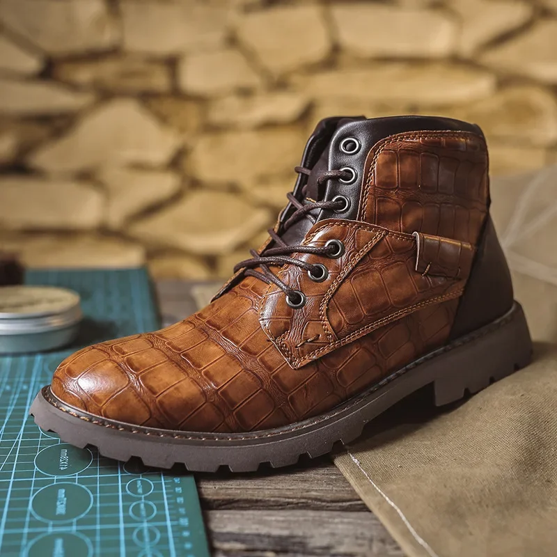 Genuine Leather Men's Boots2026 New Core Keyword Trendy Casual Stylish Lightweight Comfortable Universal Multiple Sizes Hot Sale