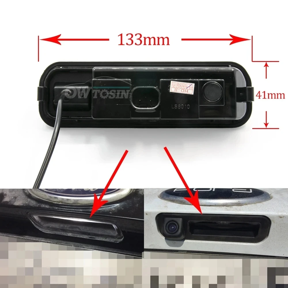 AHD 1920*1080PVehicle 170 ° Golden Lens Trunk Handle telecamera per retromarcia per Ford Focus 3 MK3 C MAX 2011 2012 2013Reverse Car Camera