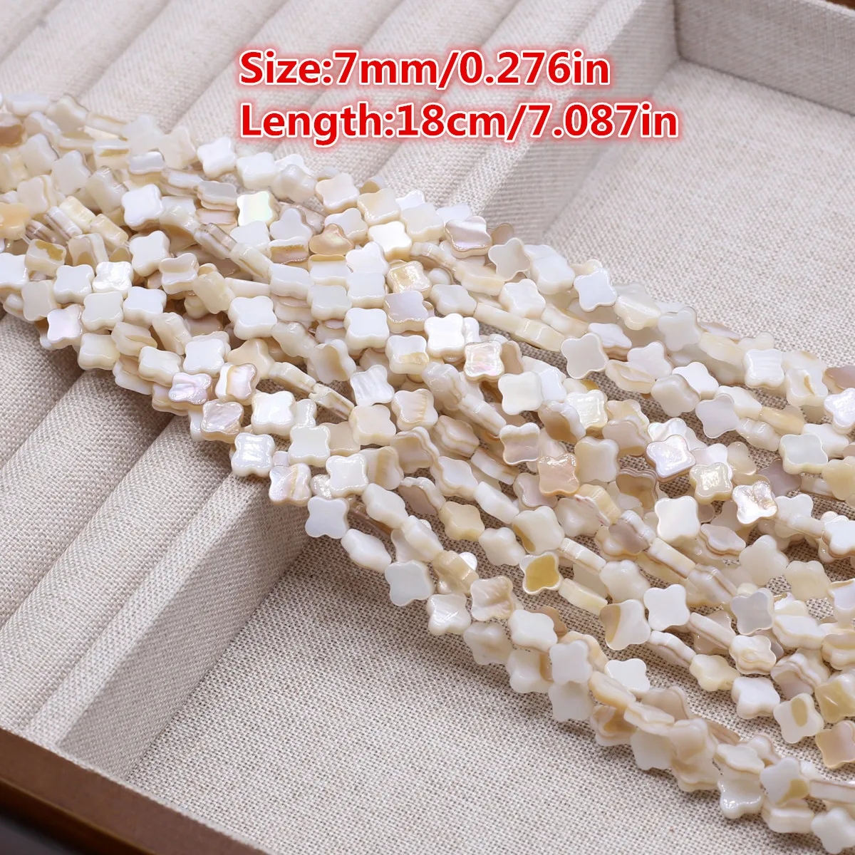 

Natural Freshwater Shell Four-Leaf Clover Isolation Beads For Jewelry Making DIY Necklace Bracelet Earrings Accessory 18cm