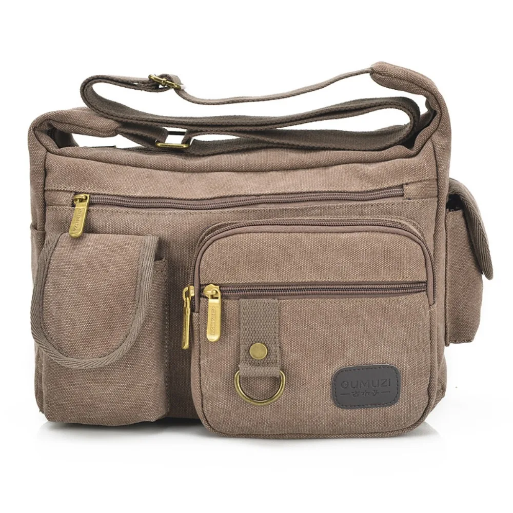 

Large Capacity Outdoor Shoulder Bag Canvas Multifunctional Climbing Storage Bag Breathable Multi-layers Travel Tool Bag Fitness