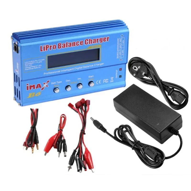 iMAX B6 80W Battery Charger Lipo NiMh Li-ion Ni-Cd Digital RC IMAX B6AC Lipro Balance Charger Discharger + Cable + AC Adapter