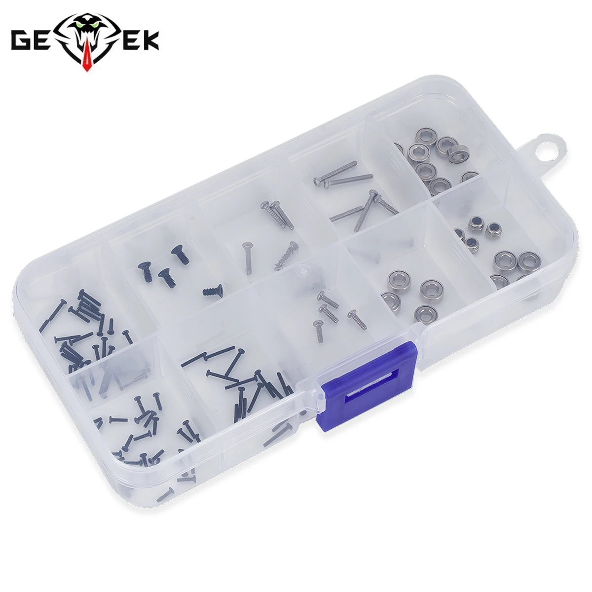 Stainless Steel Screws Set 120 Pcs with Storage Box Repair Tools for 1/30 RC Crawler Car Axial SCX30 Parts Accessories