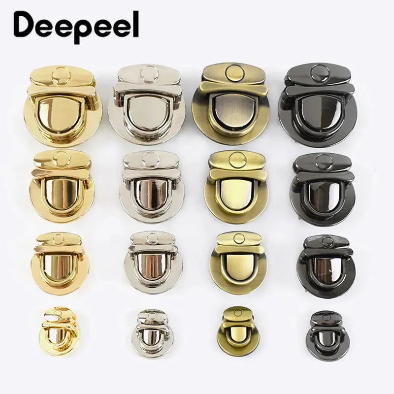 2/5Pcs Metal Turn Lock Snap Buckles for Handbag Women Bag Twist Locks Clasps Closure DIY Latch Buckle Hardware Accessories