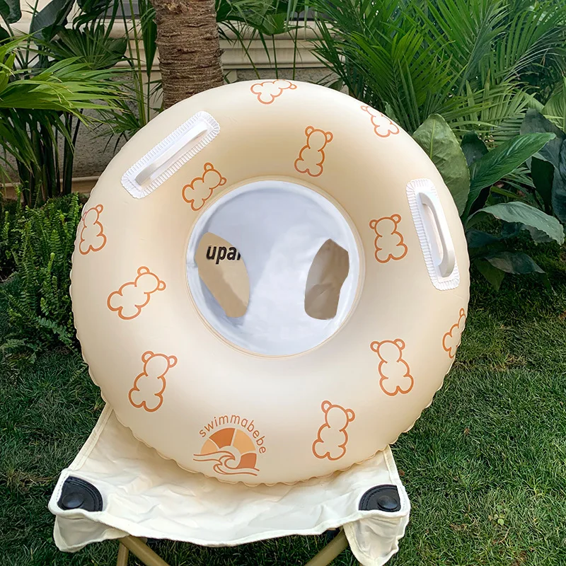 cartoon Baby Swim Ring Tube Swimming Seat Ring with handle For Child Kid SwimCircle Float Pool Bathtub Water Play Equipment Toy