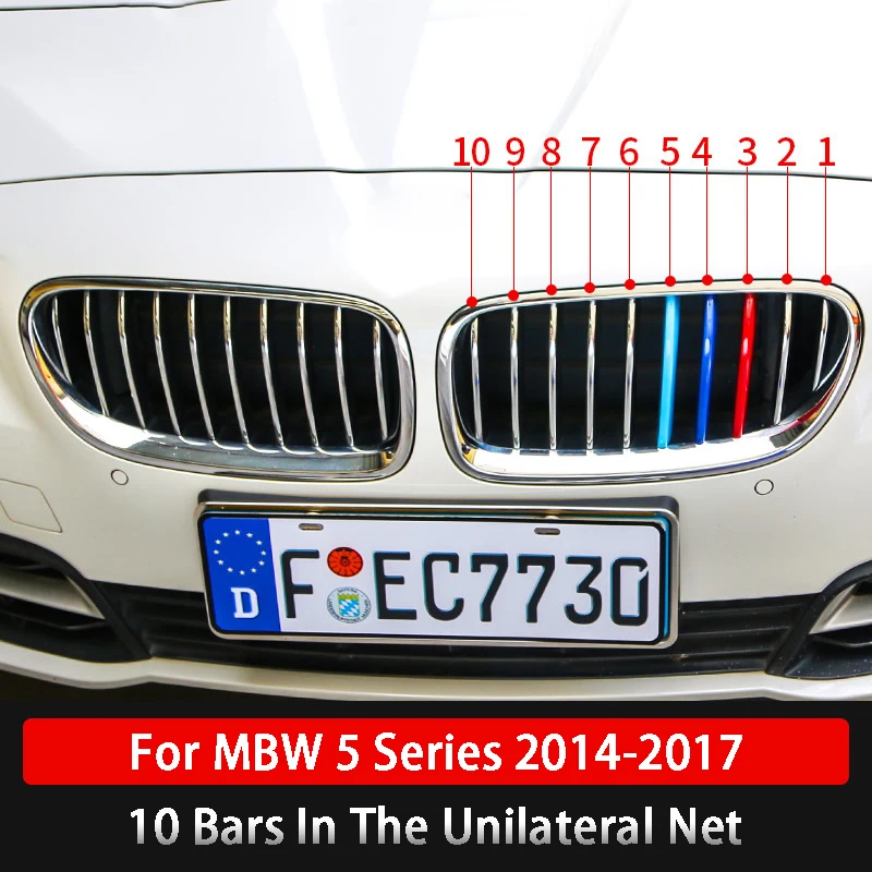 3-kolorowe naklejki na przedni grill samochodowy do BMW X1 X3 X4 X5 X6 F25 F26 F48 G01 G02 G20 G28 Akcesoria do stylizacji samochodรณw