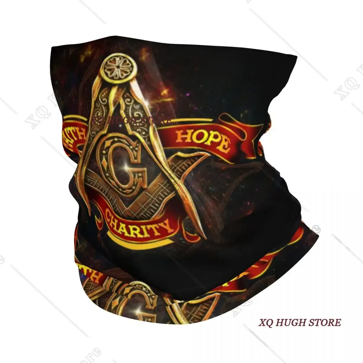 

Бандана на заказ Freemason Faith Hope Charit, зимняя теплая повязка на шею, мужской ветрозащитный шарф для лица для пеших прогулок, масонская повязка на голову с гетрами