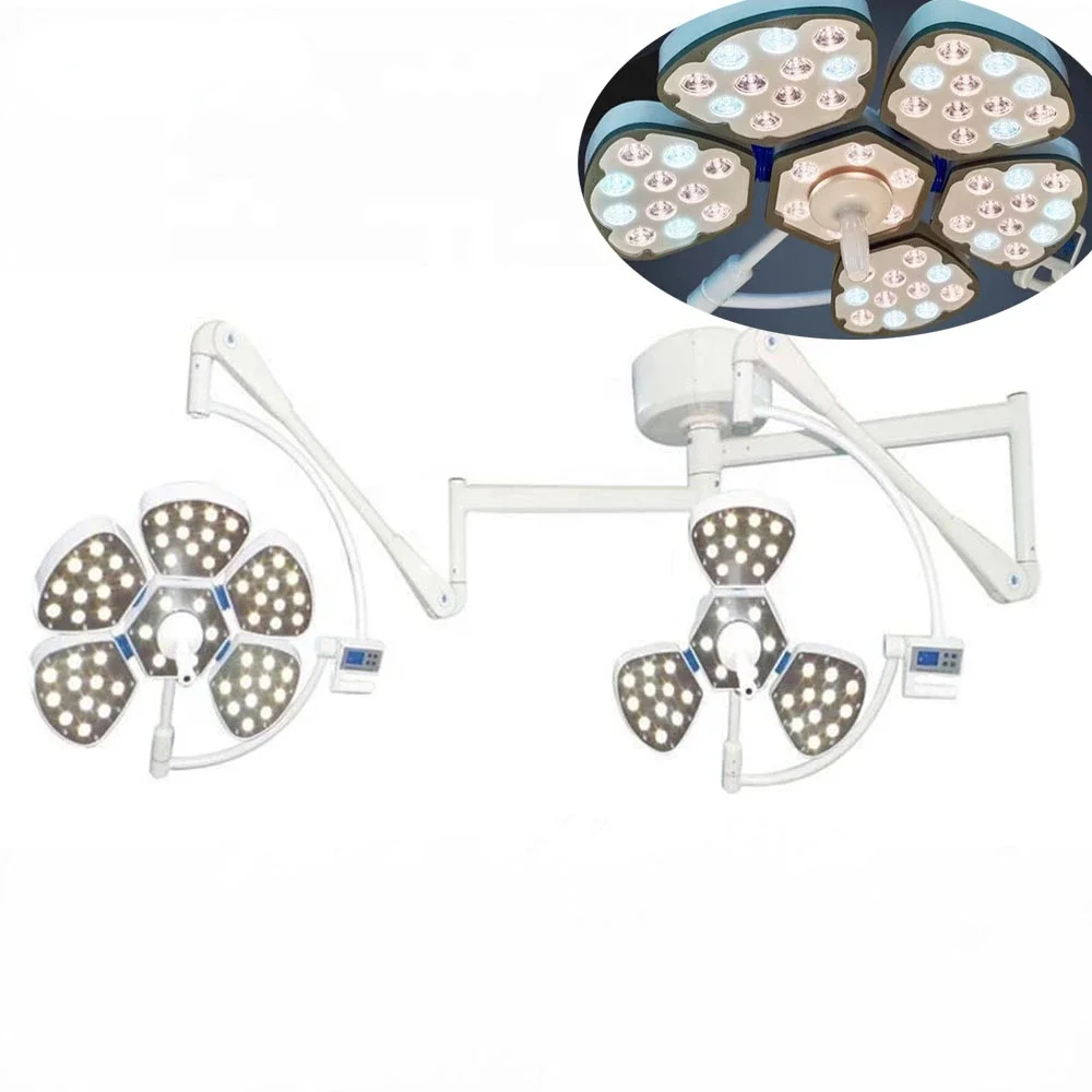 

TDOUBUY Double head Flower Type Ceiling LED Surgery shadowless operating surgical lamp operation theatre OT light 90V-240V