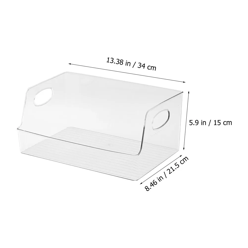 Professional Clear Book Bin for Classroom Book Storage Plastic Organizing Bin Standard Size Desktop Organizer Large Opening
