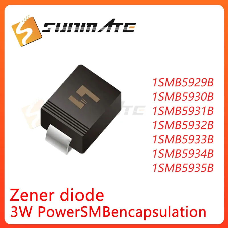 50PCS 1SMB5929B 1SMB5930B 1SMB5931B 1SMB5932B 1SMB5933B 1SMB5934B 1SMB5935B DO-214AA(SMB) Zener diode