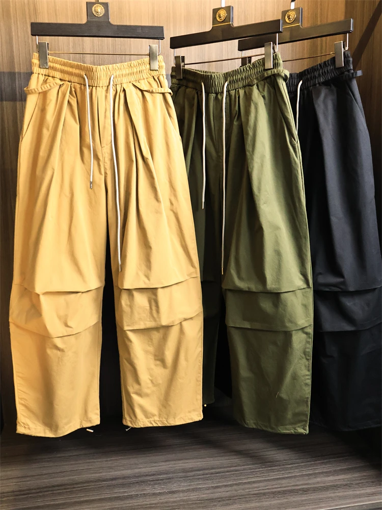 

Уличные мужские повседневные брюки с прямыми штанинами, хлопок Spor, свободный крой, осенний сезон, дышащие, удобные, прямые брюки-трубы...