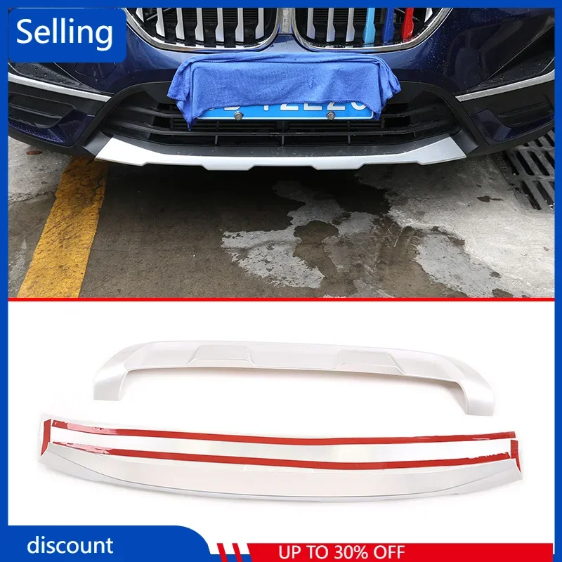 

Front and Rear Lower Guard Plate Outer Bumper Protector Trim Door Sill Scuff Cover Plate Accessories Fit For BMW X1 2020 2pc set