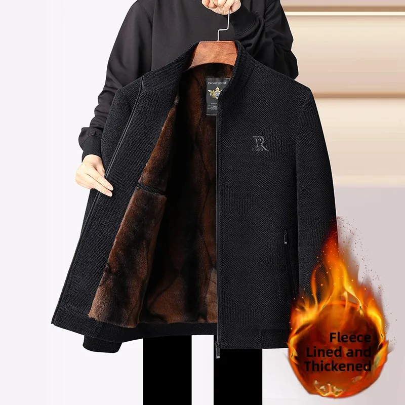 

Зимняя куртка Thiened Fce для мужчин, деловая, элегантная, из хлопка и полиэфирного волокна, с длинными рукавами, на молнии