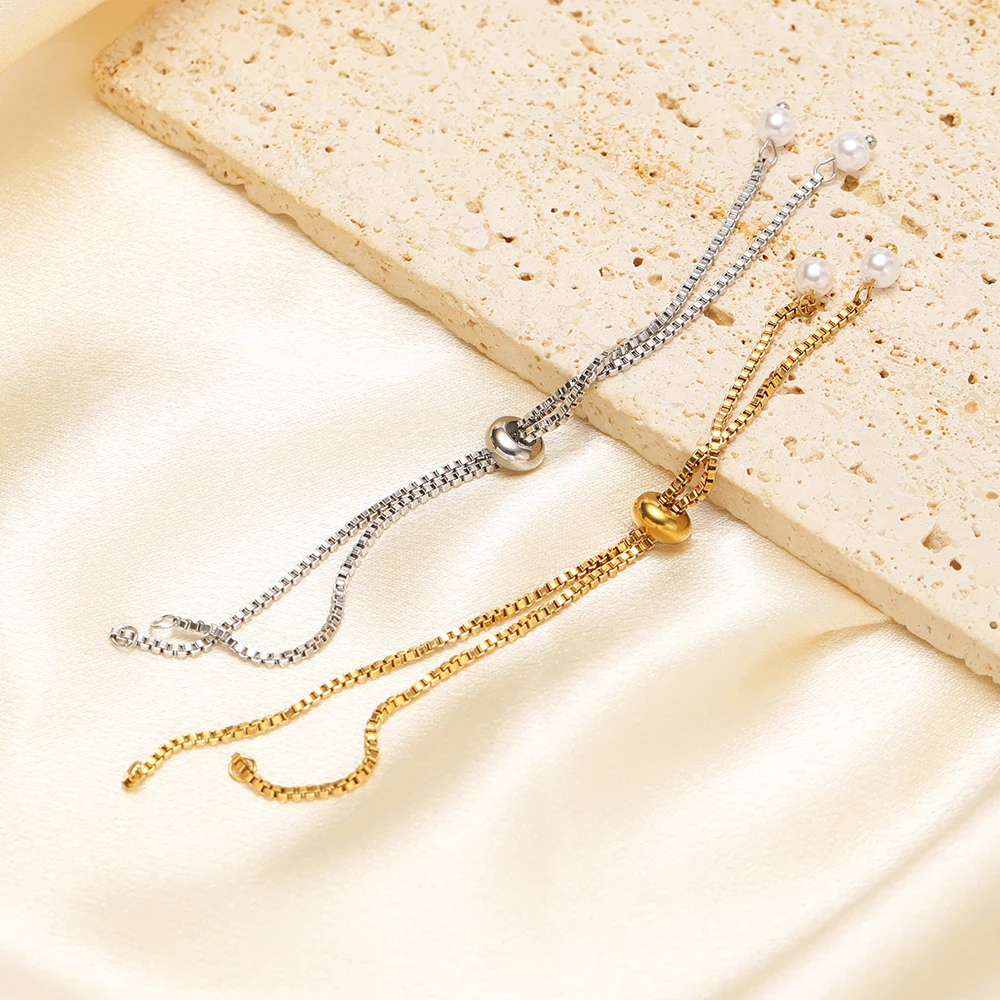 3 Stück Edelstahl-Armbandverbinder, Kastenkette, verstellbare Perlen für DIY-Schmuckherstellung, Zubehör für Armbänder und Anhänger – Detail 4