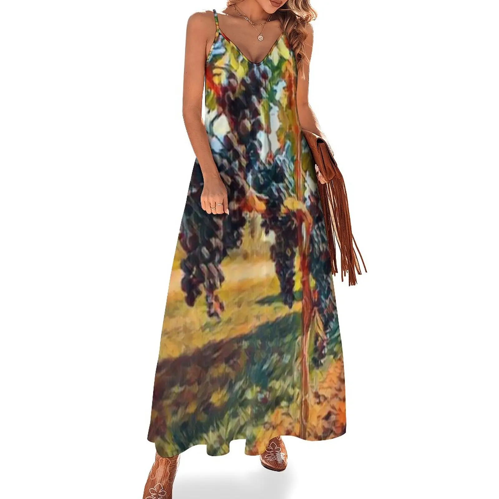 

A Stunning Italian Vineyard Sleeveless Dress dresses for women 2025 luxury designer party dress Dress