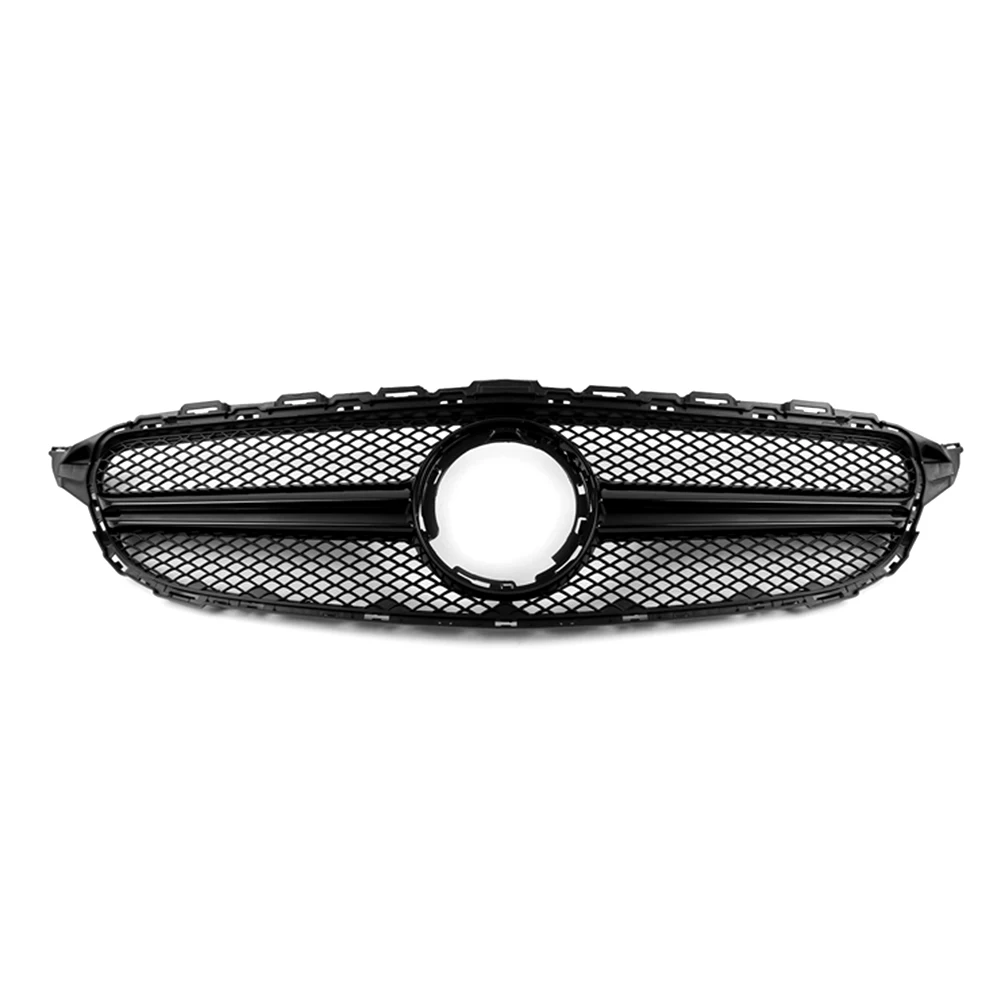 Car Front Bumper Grill Mesh Grille For Mercedes Benz C Class W205 C200 C250 C300 C350 General Version 2015-up