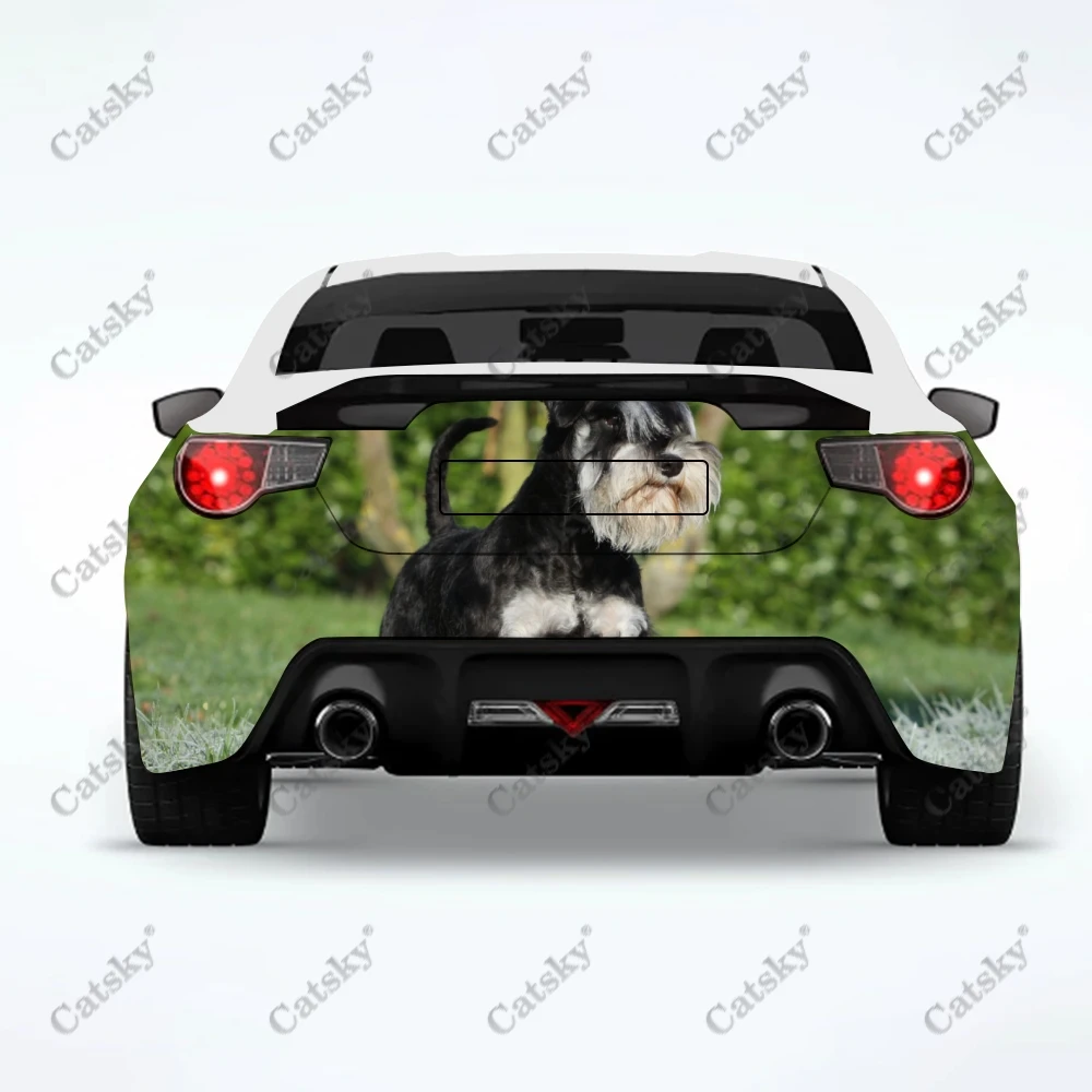 Miniature Schnauzer Dog Car stickers truck rear tail modification painting suitable for truck pain packaging accessories decals