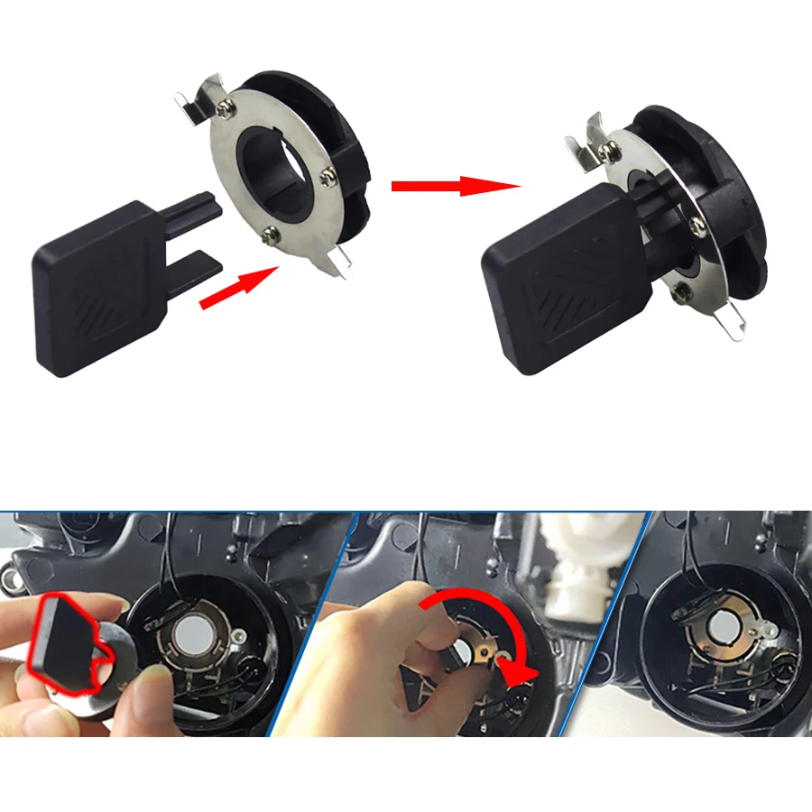 Suporte do adaptador LED NHAUTP, lâmpadas do farol, instalar a chave, apto para Mercedes Benz, BMW, Buick VW, Tiguan, Jetta, Polo, Magotan, Bora,