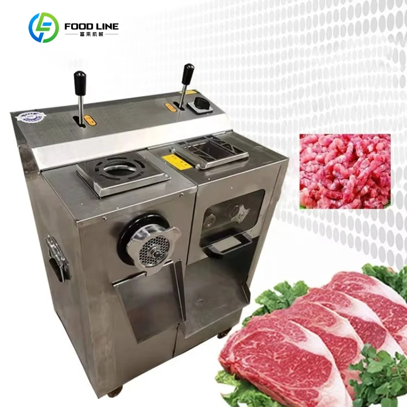 High Efficiency Fresh Meat Grinder Cutter High Quality Equipped Multi-Size Grinding Plates Commercial Use
