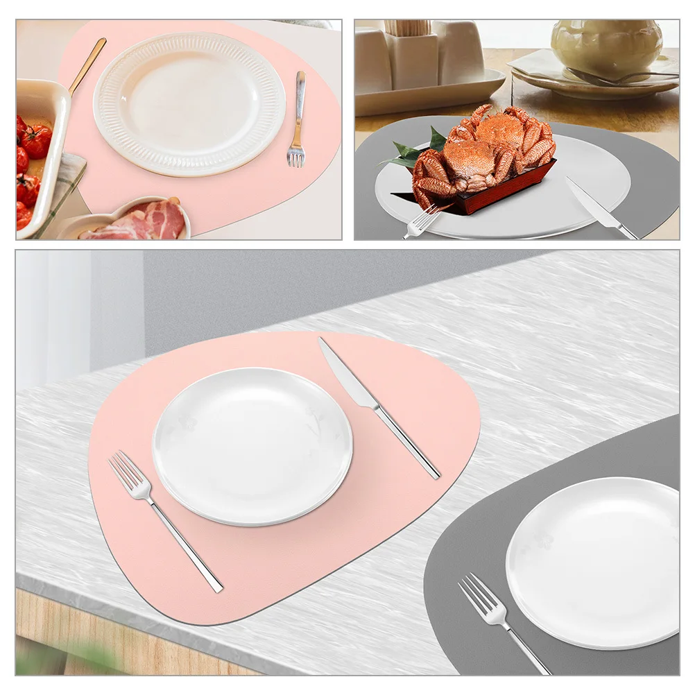 2 قطعة شكل البيض طاولة طعام المفارش البلاستيكية قابل للغسل عشاء حصيرة حفلة مطعم ديكور المنزل