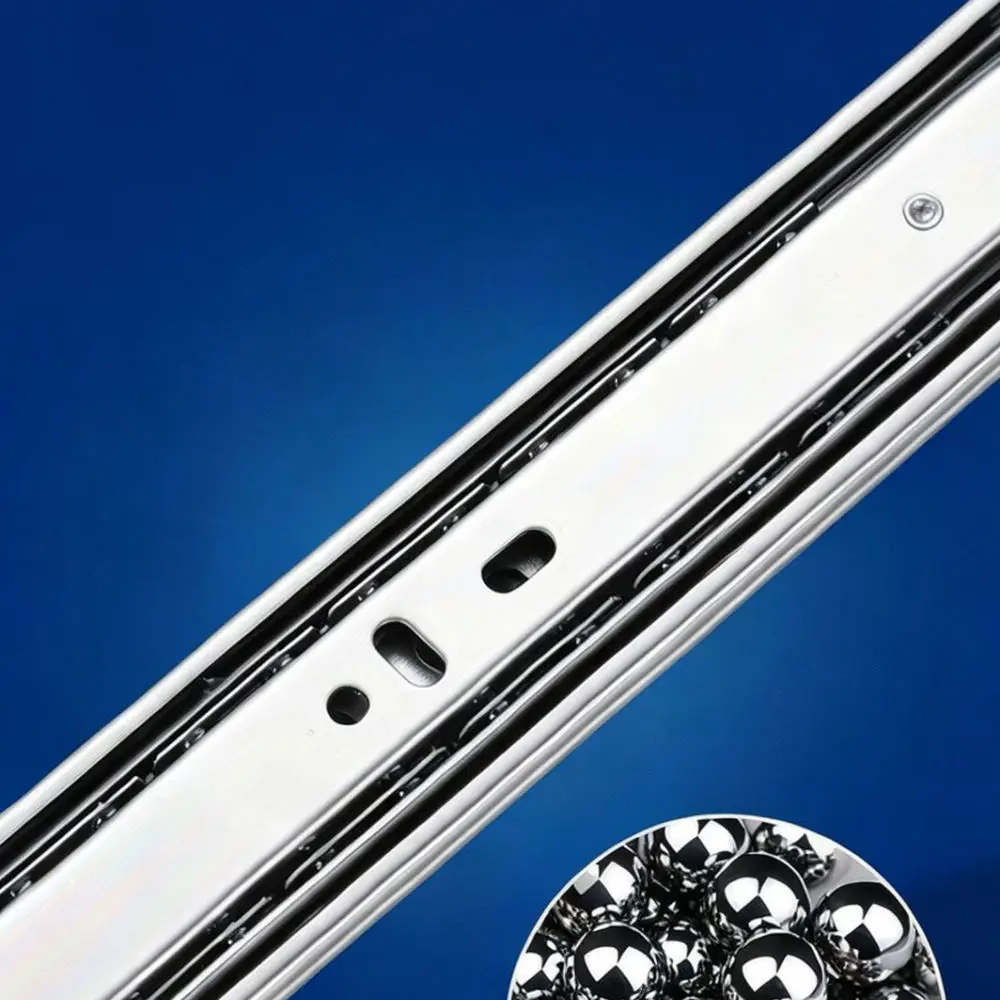 High Quality 35mm Wide Drawer Runners Cold Rolled Steel Silent Glides Furniture Track Cabinet Cupboard Hardware Parts
