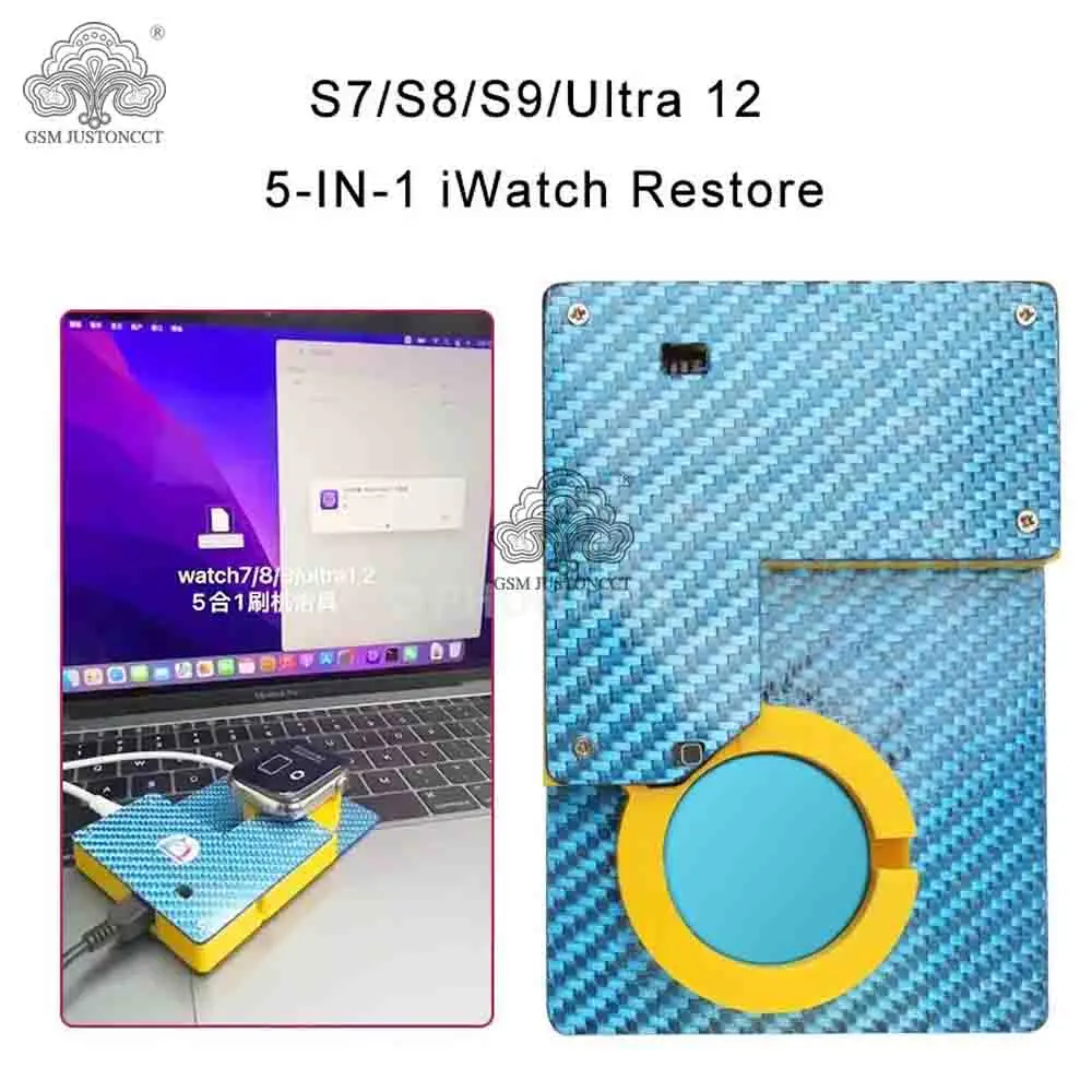 

5 in 1 Awrt iBUS Adapter Restore Programmer for Apple Watch S7 S8 S9 Ultra1 Ultra2 Restoring Watch Test Stand Repair Tools