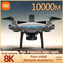 ドローンプロフェッショナル8kデュアルカメラ,航空写真,Xiaomi-KY102 ° 障害物回避,オプティカルフロー,4軸rc航空機,360