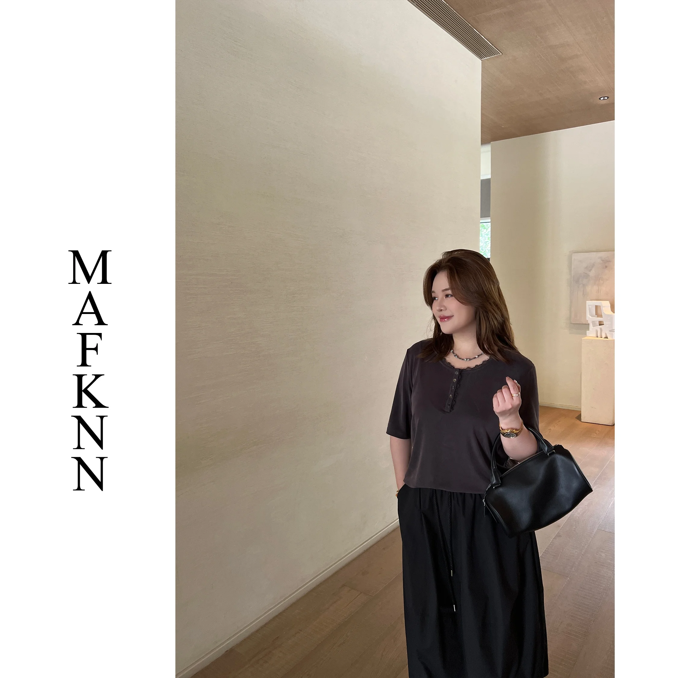 

JiJi Private Label plus Size Casual round Neck Short Sleeve T-Shirt Women's Top Fashionable Comfortable Versatile Summer Wear