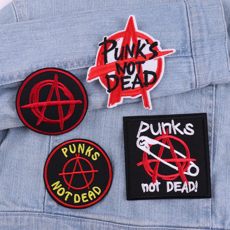 Personality Letter Embroidery Patch Jacket Backpack Sew DIY Iron On Patches For Clothing Cartoon/Punk Letter Patches For Clothes