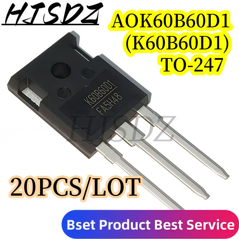 High Power N-Channel IGBT Transistor 【10-20PCS/LOT】AOK60B60D1 K60B60D TO-247 Package Reliable Quality New Goods