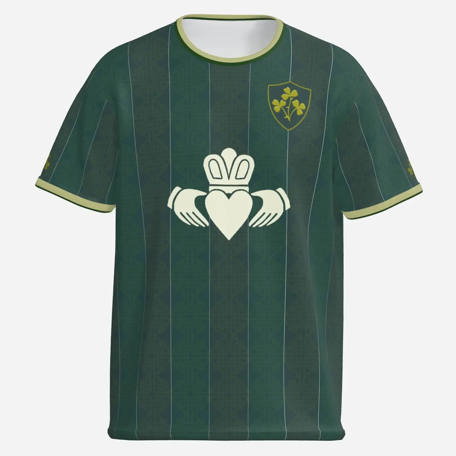 Ireland  3D Print Unisex Football Jersey Quick Dry Breathable Pink Celtic Knot Shamrock Soccer Shirt Short Sleeve Fan Tops