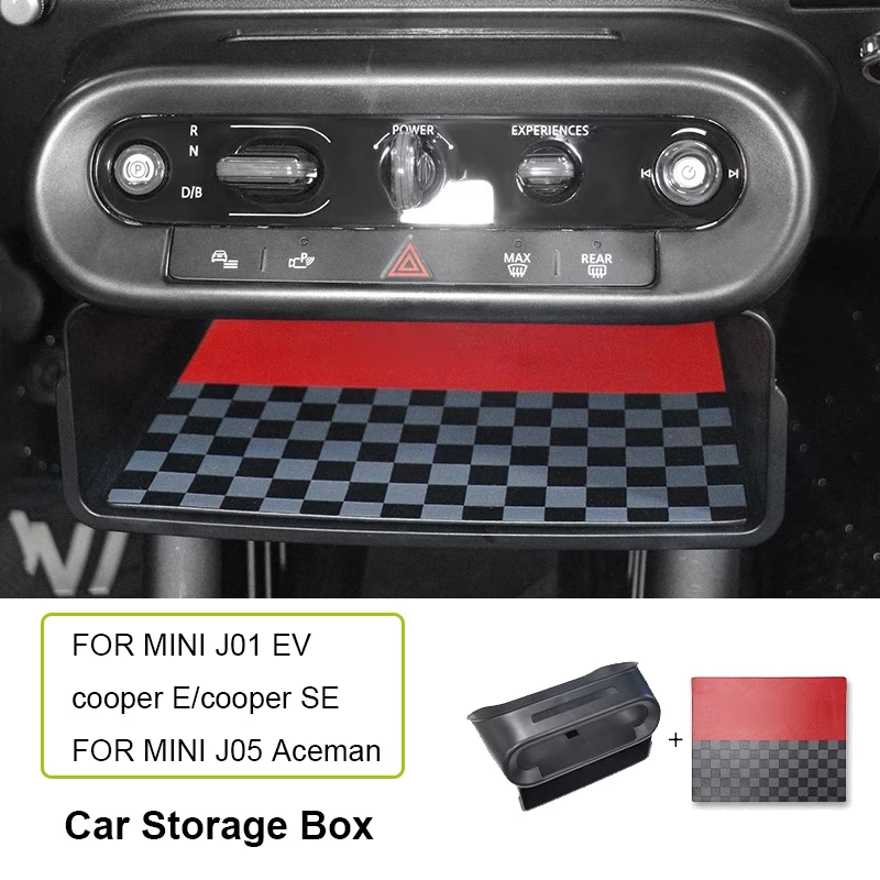 Car Center Console Organizer For Mini Cooper E SE J01 EV J05 Aceman 2024 2025 Central Extra Storage Box Glasses Phone Holder