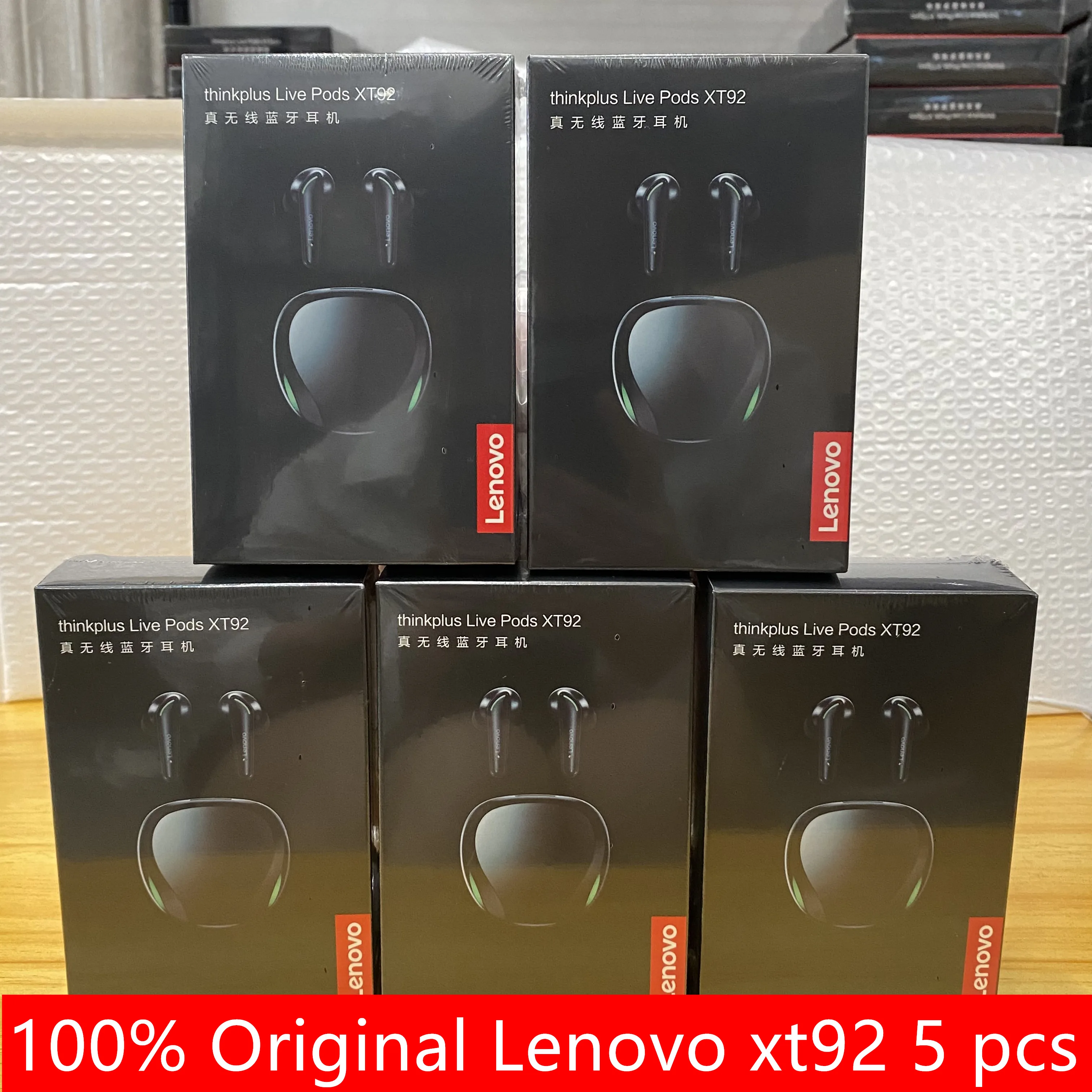 Original Lenovo XT92 5PCS Wireless Earbuds Touch Control Bluetooth Earphones Stereo HD Talking With Mic Wireless Headphones