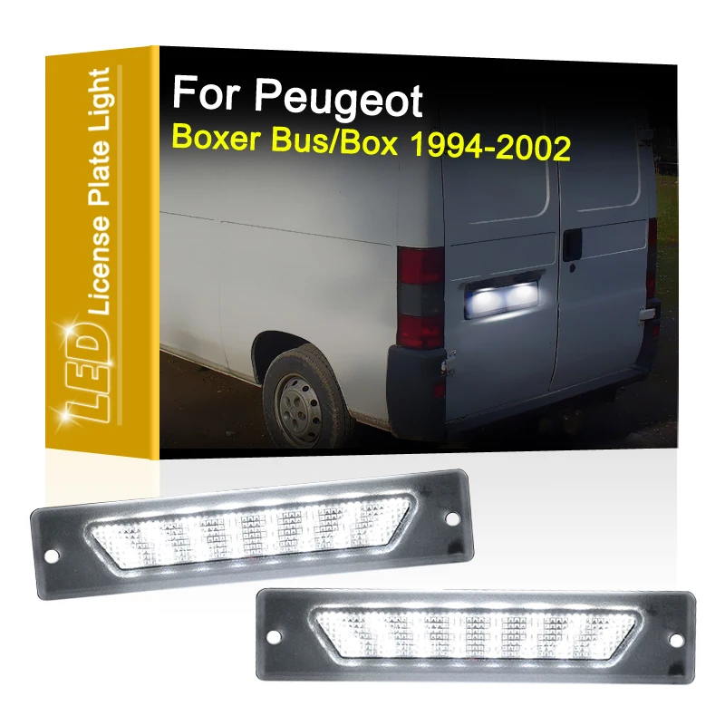 LED Number Plate Lamp For Peugeot Boxer Bus/Box 1994 1995 1996 1997 1998 1999 2000 2001 2002 White License Plate Light Assembly