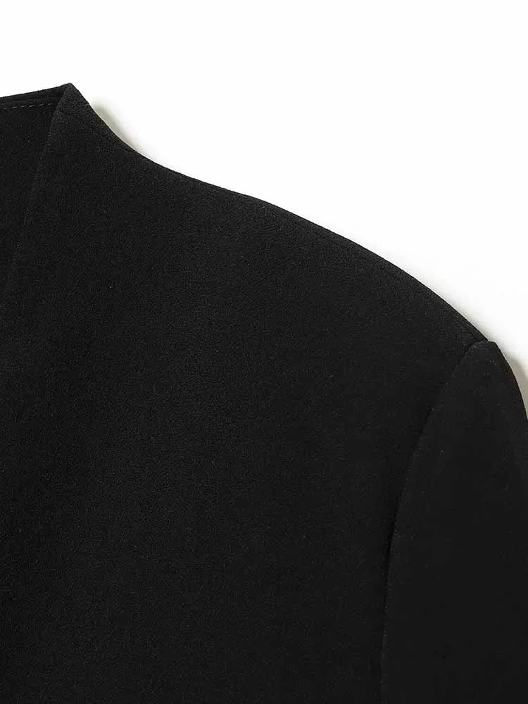 European and American style winter new arrivals fashionable women's clothing design spliced ​​suit mid-length dress