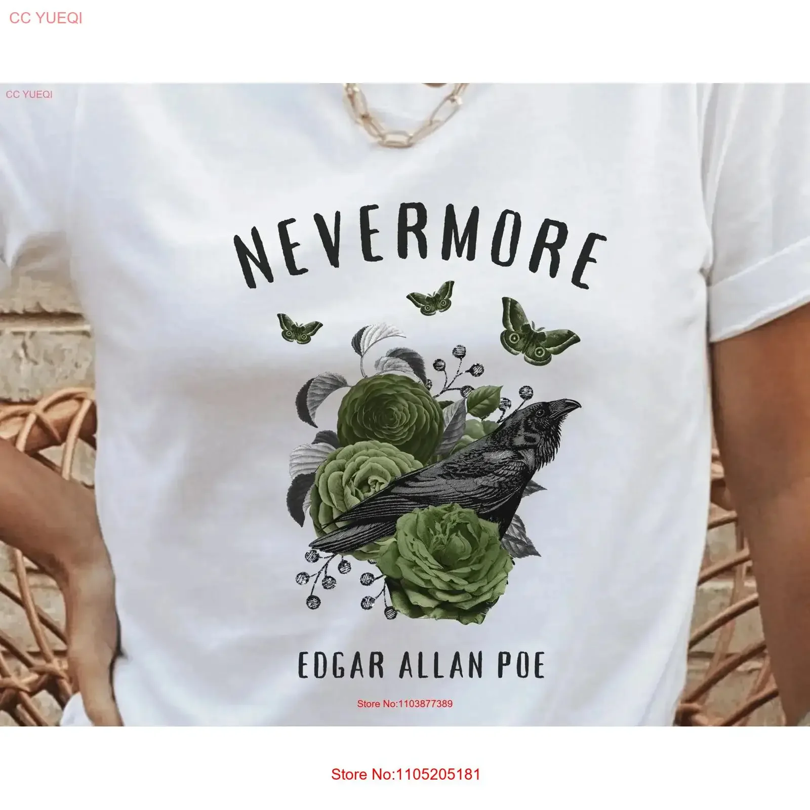 Crowcore Clothing Goblincore Clothes Gremlincore T Shirt Dirtcore Earthcore Edgar Allan Poe Nevermore vintage Washed fashion
