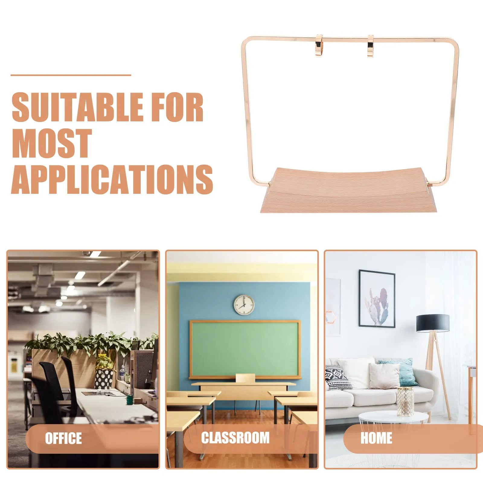 Wooden Perpetual Desk Calendar Holder Tabletop Flip Calendar Stand Support Rack With Metal Frame For Home Display Holder Desktop