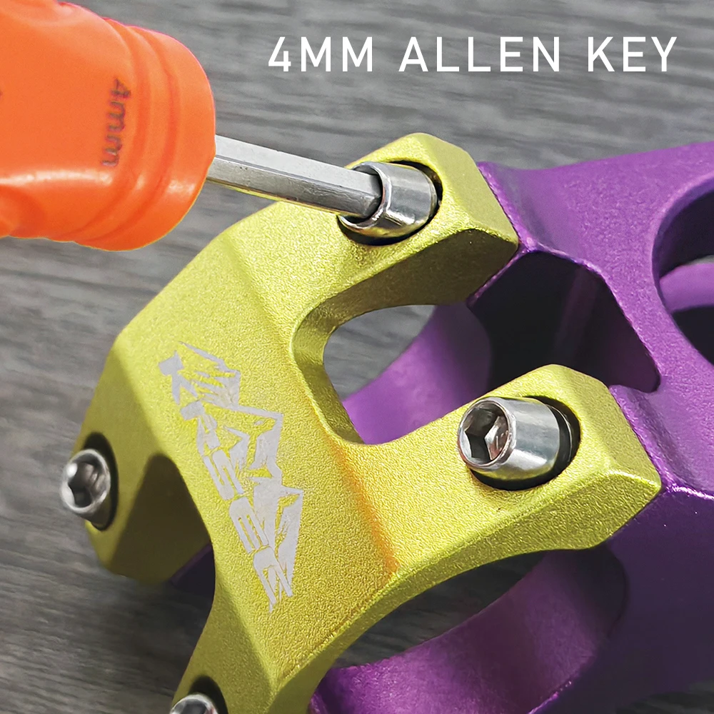 KRSEC MTB Kurzer Lenkervorbau 31,8x28,6mm Hochfester Lenkervorbau aus Aluminiumlegierung für Rennräder, Downhill-Bikes und Straßenräder – Detail 2