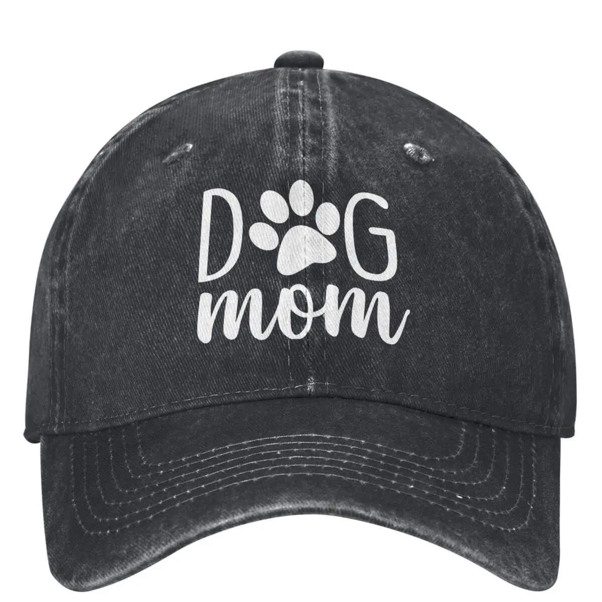 DOG MOM Baseball Cap White Dog Paw Streetwear Unisex Teens Trucker Dad Hat Sun-Proof Kpop Rock Baseball Caps Gift